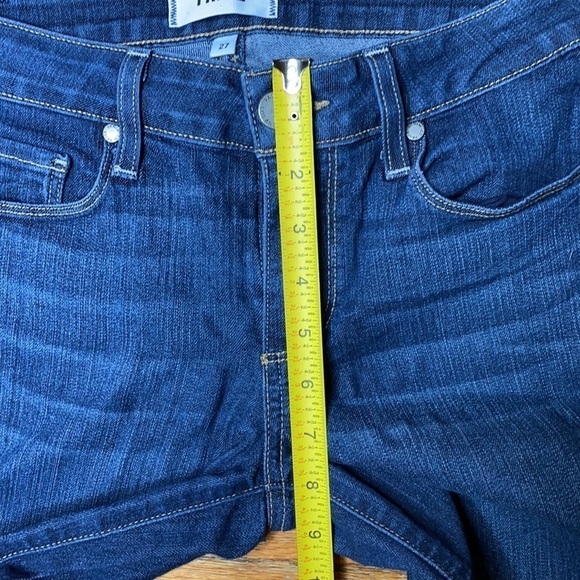 Paige Kylie Crop With Roll Up Tonal Duncan Dark Size 27 - Picture 8 of 9